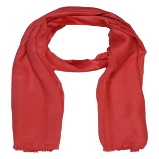 Satin Plain Stole-Red Color 